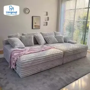 Design Filler Wohnzimmersofas Europäisches Beige Luxus Boden Komprimierte Sofas Hocker Relaxsessel Modernes Divani Soggiorno Möbel
