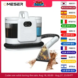 OMESER C988 Steam Cleaner 1650W Powerful Suction 15000Pa Handheld Carpet Cleaner Machine for Sofa Home Smart Larger Dust Cup