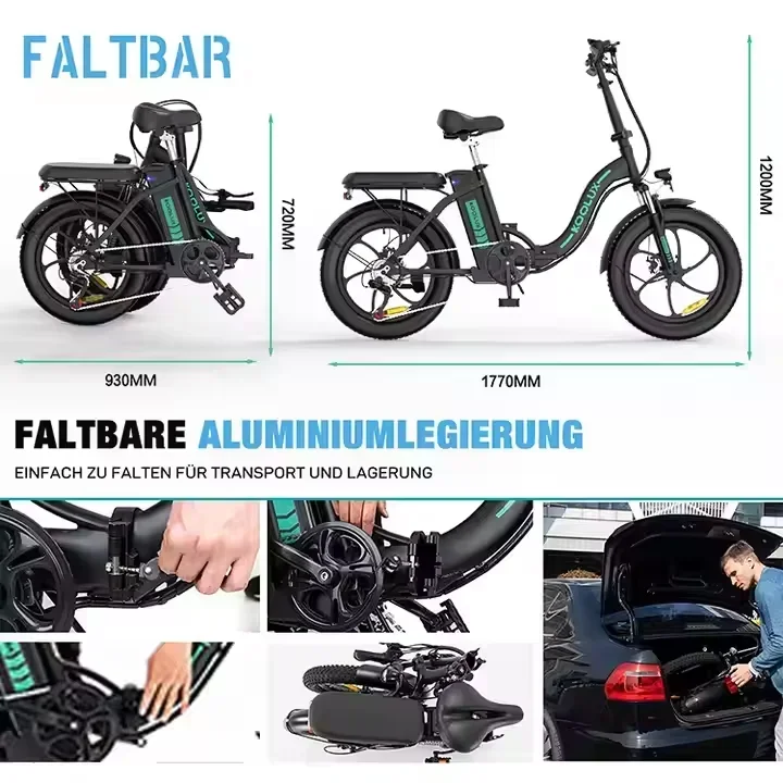 Electric Bike 750W Motor 48V13AH Battery Double Shock Absorber Electric Bicycle 20-Inch Fat Fetus Anti-slip Folding E-Bike 11 kf S58559ce0bc3e446da5f588fb36236e3bn