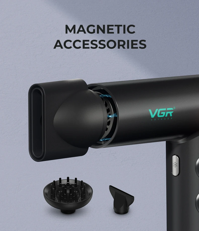 VGR Hair Dryers Professional Air Blower Negative Ion Hair Dryer 110000 RPM Hair Dryer Machine BLDC Motor Barber Salon V-401 12 kf S590f563ddd6541738cb04b11a68c356fY