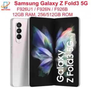 Samsung Galaxy Z Fold3 Fold 3 5G F926U1 F926N F926B 7.6" Foldable AMOLED 12GB RAM 256/512GB ROM NFC Snapdragon 99% Cell Phone