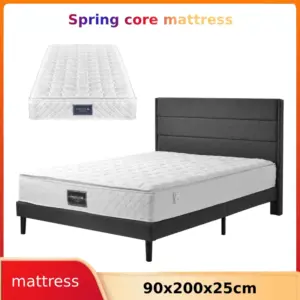 Anajqaqia Spring Core Mattress, 7 Zones Cold Foam Mattress H3, 90x200x25cm, 100%Oeko-Tex Certified