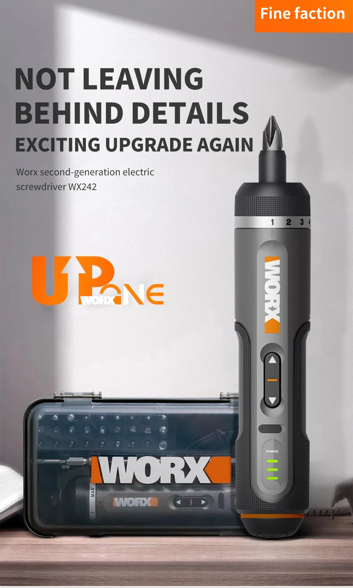 WORX WX242 4V Electrical Screwdriver Set Smart Cordless Electric Screwdrivers USB Rechargeable 30 Bit Set Mini Drill Power Tool 7 kf S5975af201e4b45f393a126941cc20eadu