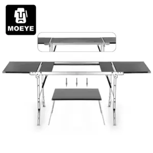 IGT Folding Table 304 Stainless Steel IGT Series Set Portable Outdoor Vacation Party Camping Picnic BBQ Table Set Wild Journey