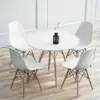 Round Dining Table, Simple Round Table, Dining Room Furniture, 70 Cm Round White Dining Table, Breakfast Table, Kitchen Table