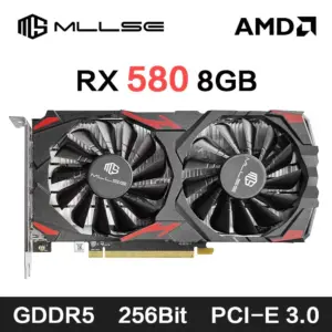 MLLSE AMD RX 580 8GB 2048SP Gaming Graphics Card GDDR5 256Bit PCI-E 3.0 ×16 8Pin Radeon GPU Rx 580 Video Card Placa De Video