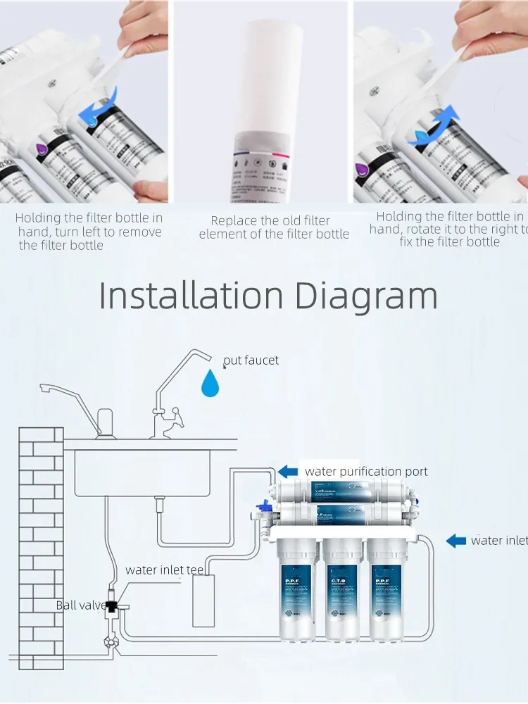 5 Stages Water Filter Purifier Household water cleaner Drinking Water Kitchen Tap Water Filter System Water Filter Purifier 16 kf S5d41cafa14e14994b9f24ae2587cd115c