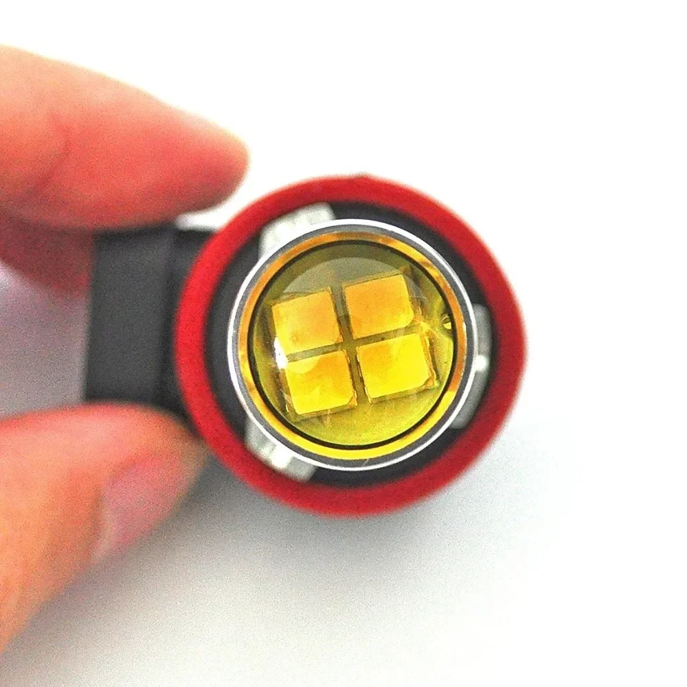 2x H11 H8 Super Bright LED Bulbs 3000K Yellow 100W 1500LM DRL Fog Light 20-SMD 16 kf S5e36d1654dcf46b291450a21d17ca328r