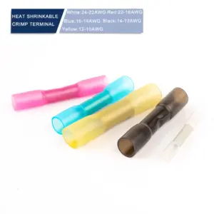 50/100PCS Heat Shrink Insulated Butt Terminals Electrical Waterproof Wire Connectors Cable Crimping Terminals AWG24-10