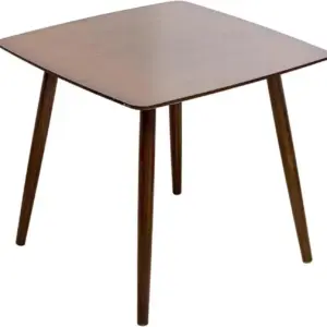 Century Modern Kitchen Table, Square Wooden Dining Table, Small Solid Wood Kitchen Desk, Easy Assembly, Smooth Surface,