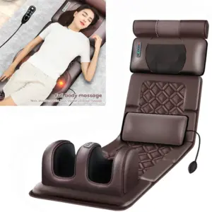 Electric Full Body Massage Mattress With Heating Hand Control Shoulder Neck Waist Airbag Back Kneading vibration Massage Cushion