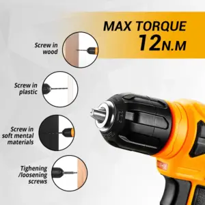 DEKO 126Pcs Power Tool Combo Kits with 8V Cordless Drill,10MM 3/8'' Keyless Chuck,Professional Home Household DIY Hand Tool Kits 5 kf S602f04aeb1b84fb0921ef3405b893a2b5