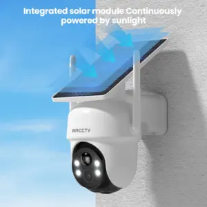 ARCCTV 4MP Wifi Solar Camera Kit Outdoor Wireless Security Surveillance Camera Set Siren Alarm Humanoid Detection Two Way Audio 2 kf S605061096ae54af7a821133a15e88858z