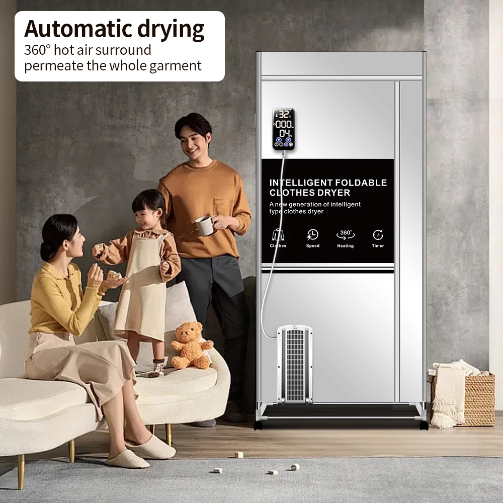 Portable Electric Clothes Dryer, 1600W Heated Clothes Airer,Travel Heated Clothes Dryer with Timer,Electric Clothes Dryer 13 kf S61886b8ac12a4d8db5b2ad6ed4a83bebl