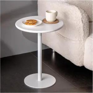Bistro Table Small Bar Height Coffee & Breakfast as Nightstand, Sofa Side or Pub Dining Table for Cafe/Patio(40x56cm)