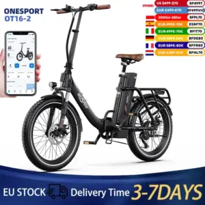 Onesport OT16-2 Electric Bike 48V17AH 250W Fold Electric Bicycle 20 Inch ALL-TERRAIN Tire SHIMANO 7-SPEED Buetooth App Ebike