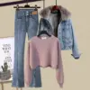 pink-sweater-blue-jeans