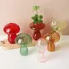Transparent Mushroom Glass Vase Aromatherapy Bottle Home Small Vase Hydroponic Flower Pot Simple Table Decoration Home Decor Jar