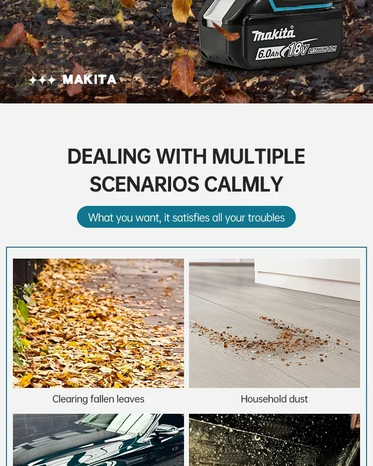 Makita 30000RPM Violent Blower Turbo Jet Fan 18V Electric Air Duster Wind Speed Turbo Rechargeable with Light Car Cleanin Tool 8 kf S64e3171ece2345f8adfb163bc4ee7e77U