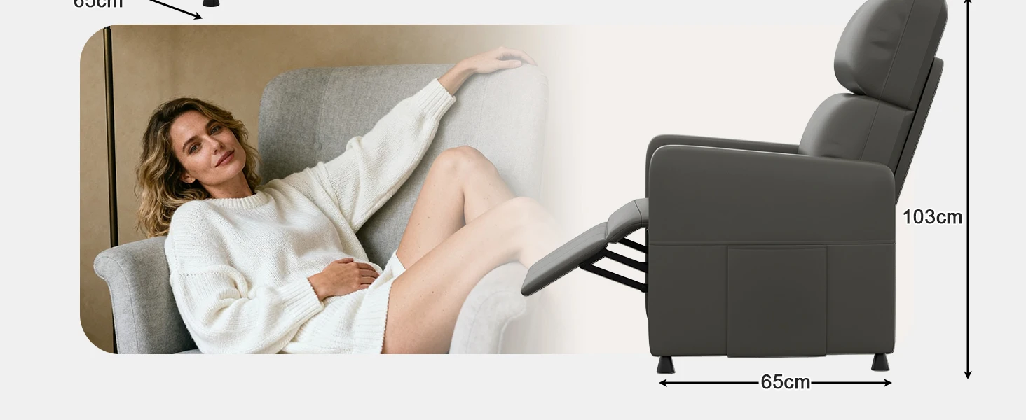 Devoko Electrically Adjustable Relaxation armchair with reclining function-TV armchair Single armchair Rest armchair living room armchair 12 kf S65dd508ea699467ebde3d33a71baff3f0