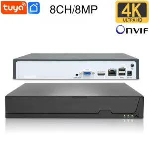SmartCnet 4K 8MP 8CH Tuya Smart Onvif H.265 Video Surveillance NVR Recorder P2P Motion Detect Recorder for IP Camera CCTV System