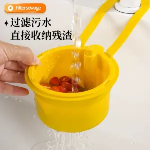 Household Cleaning Vegetable Washing Basin Hanging Sink Drain Basket Kitchen Food Residue Filter Sink Storage Rack