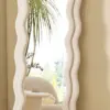 Full body floor standing mirror, bedroom dressing mirror, internet celebrity, three-dimensional irregular wave mirror