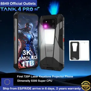 8849 Tank 4 Pro Unihertz 5G AI Projector ruged Smartphone 1TB + 36G Dimensity 8300 AMOLED 3K Android 14 '120HZ 11600mAh
