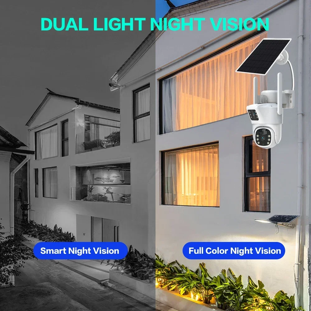 4K 8MP Dual Lens Wifi Solar CCTV Camera System 10CH Wireless NVR Kit Two-Way Audio PTZ IP Security Camera Video Surveillance Set 13 kf S6b2ca488db034b97aa69c77b1ff87c83l