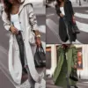 Casual Mid-Length Coat Jacket Women's Large Collar Personality Autumn Winter New Style Fashion Outerwear Coat for Women