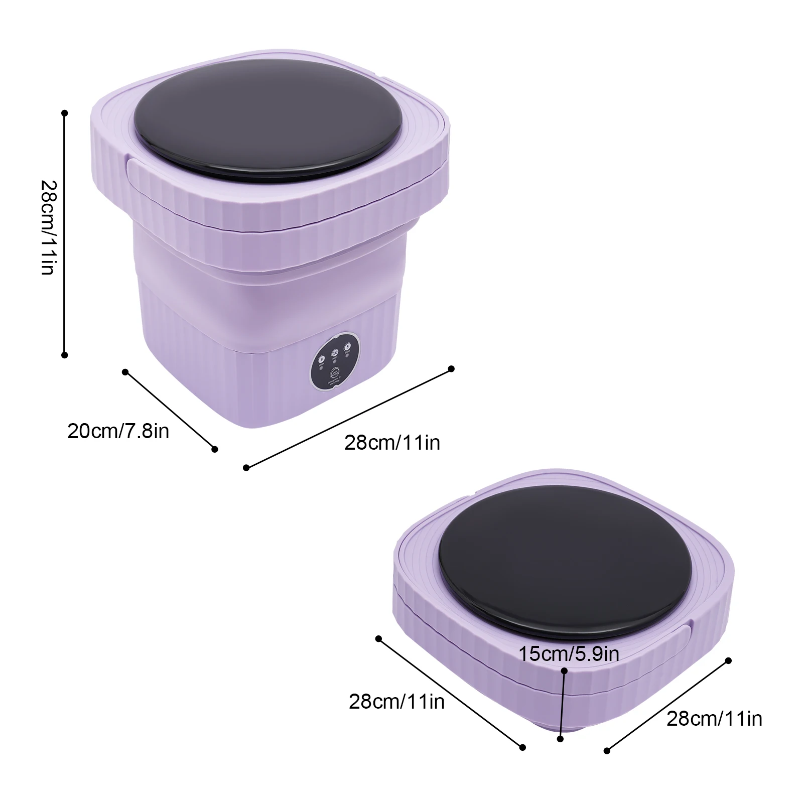 6L Portable Washing Machine 40W Folding Large Capacity Clothes Spin Dryer Bucket for Underwear Socks 20 kf S6c1f130bf1714d0e9f9b39d6569ac7dfJ