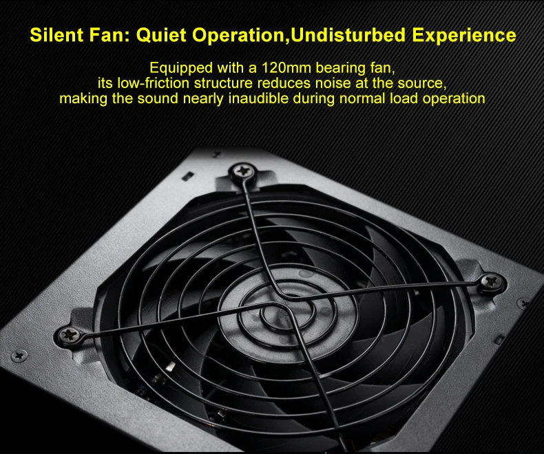 500W Power Supply 80PLUS Gold ATX PC PSU Non Modular 110-230V 20+4PIN Ultra-Quiet Suitable for Desktop Computer Server Gaming 9 kf S6c9fa73f8b6642929d7044dbeff5b412q