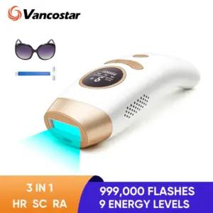 Vancostar 3in1 Laser Hair Removal for Women Men 999900 Flashes Rejuvenation Acne Treatment Beauty Health Permanent IPL Epilator