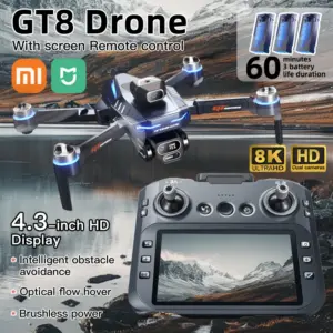 Xiaomi mijia GT8 Drone 8K HD Three-camera Aerial Photography Wifi FPV RC with screen Brushless Motor Folding Quadcopter Dron Toy