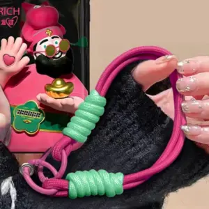 Kolorowa zawieszka na telefon komórkowy, smycz, można nosić na skręconej lince, antypoślizgowa, wykwintna ozdoba wisząca