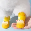 4Pcs/Set Cute Silicone Pet Rain Boot Cartoon Anti Slip Dog Shoes Waterproof Foot Cover Outdoor