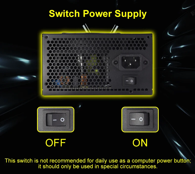 500W Power Supply 80PLUS Gold ATX PC PSU Non Modular 110-230V 20+4PIN Ultra-Quiet Suitable for Desktop Computer Server Gaming 10 kf S75775d9c27e94f589022012365946e21I