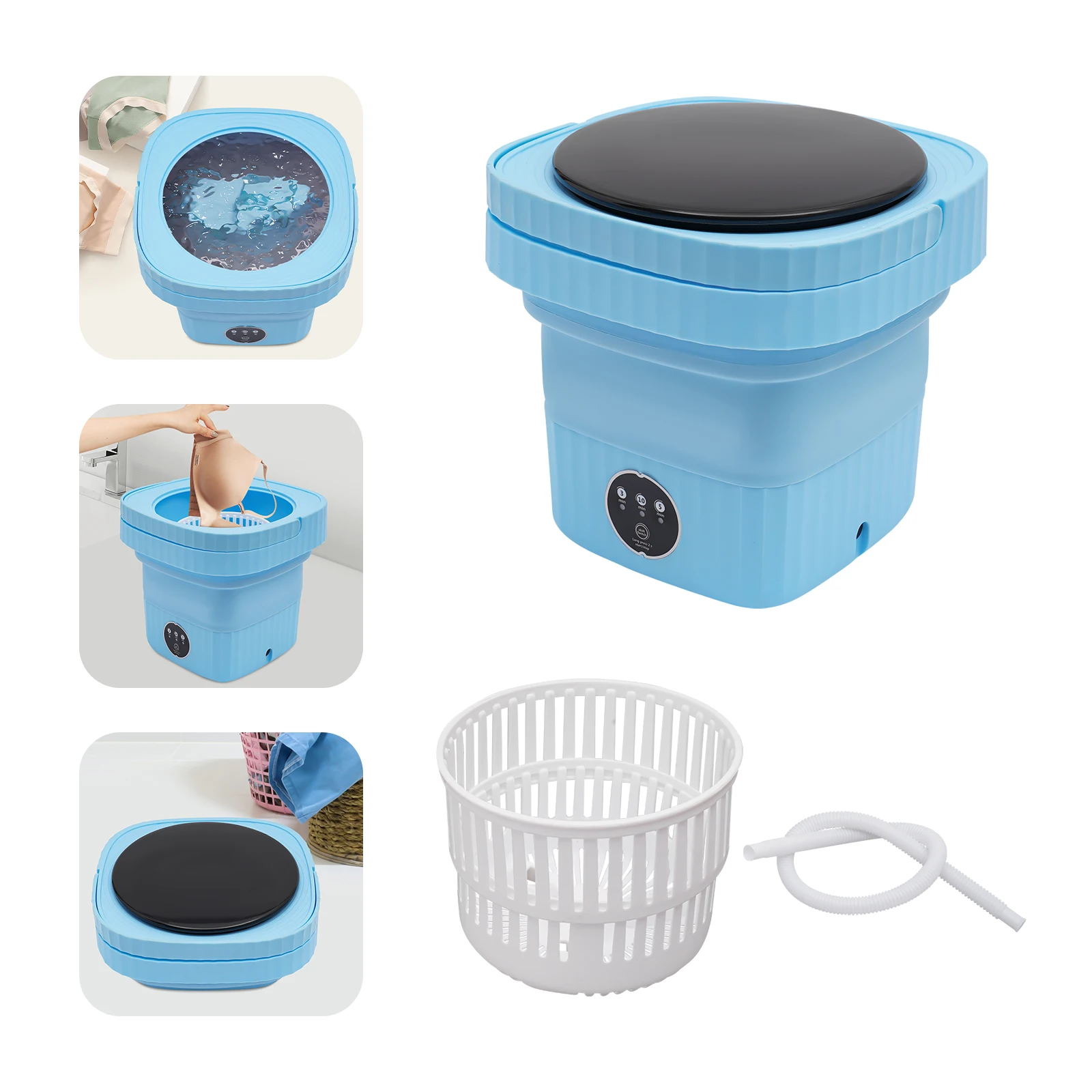 6L Portable Washing Machine 40W Folding Large Capacity Clothes Spin Dryer Bucket for Underwear Socks 7 kf S7595e4d4636e41d085f03d8921b66ee3J
