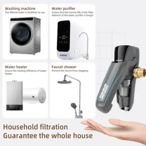 Whole House Sediment Water Filtration System - 40 Micron Filter with Quick Shutoff Valve for Easy Tool-Free Installation 5 kf S75a38d14b4d34c96bcb08f61a8ed7695m