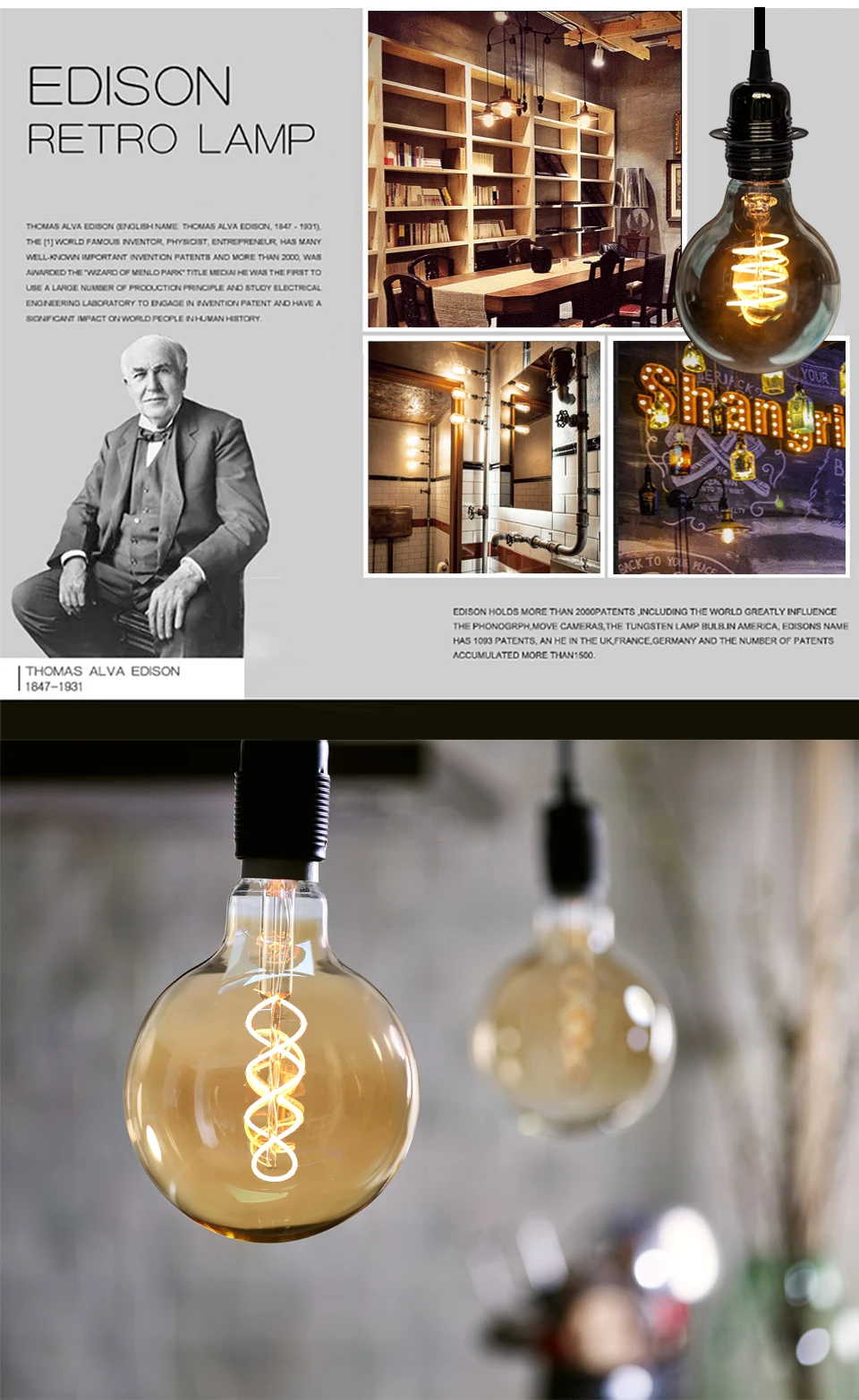 E27 LED Filament Light Bulb 220V 4W A60 ST64 T45 T185 G80 G95 G125 Retro Vintage ampoules LED Edison Lamp Spiral Bulb For Home 14 kf S75aa08f481e14f1fbdad0c0b62e94d8aA