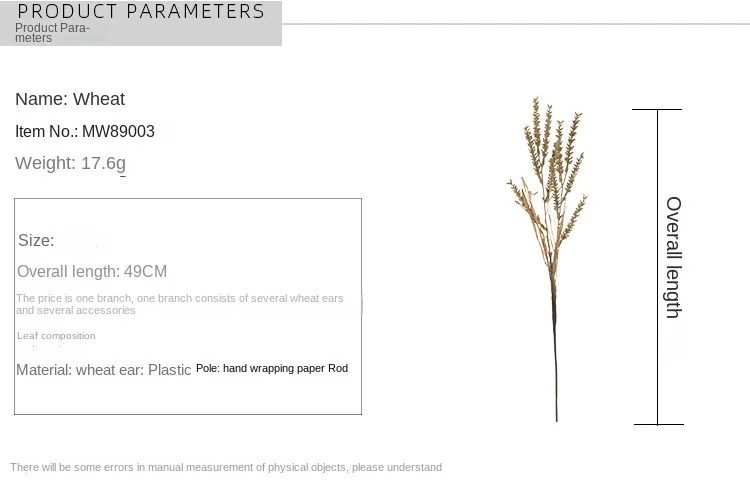 Artificial Wheat Flower Simulation Wheat INS Wind Home Decoration Wedding Bouquet Flower Plantas Artificiales Para Decoracion 8 undefined