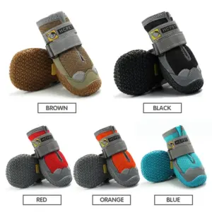 4Pcs/Set Dog Shoes for Large Dogs Breathable Professional Outdoor Dog Shoes Anti-Slip Durable Pet Shoes for Hiking Rubber Sole 4 kf S78d4702484de42bbbb77ff94973aa19bo