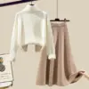 beige-sweater-khaki-skirt-two-piece-set
