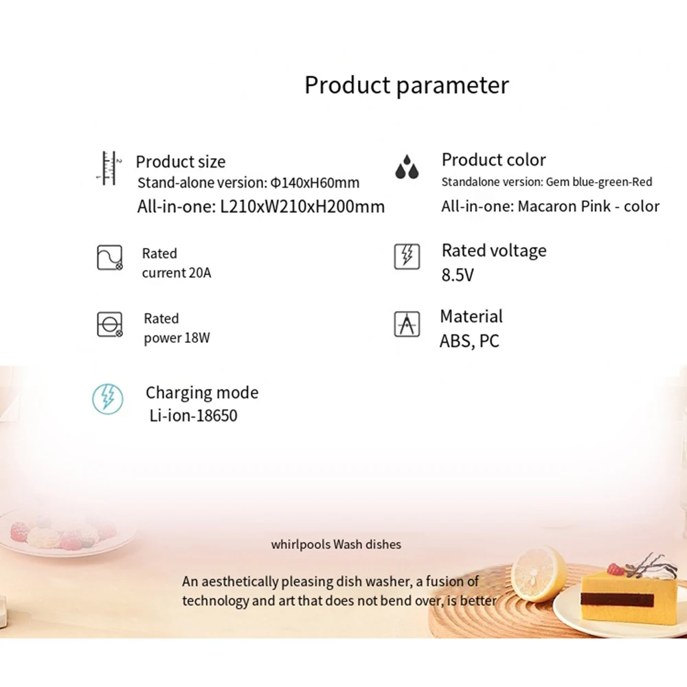 Portable Mini Ultrasonic Dishwasher USB Wireless Fruit Vegetable Dish Washer Electric Kitchen Home Dish Washing Machine Cleaner 25 kf S7975d98c5a4147a4a7f90c48bf1610b6T