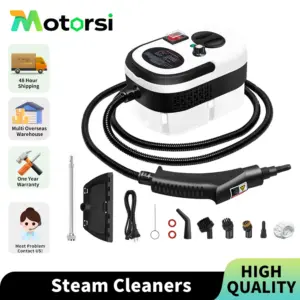 Motorsi 2500W Handheld Steam Cleaner With 1.2L Water Tank Car Steaming Cleaner For Home Kitchen Bathroom Car Furniture Tile