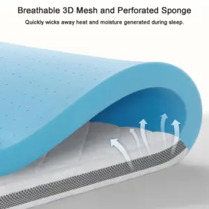 Bedstory Mattress topper 90 x 200 cm - Firmness Levels H3 and H4 | Hybrid Memory Foam for Optimal Support and Pressure Relief