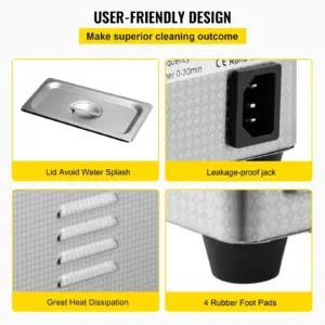 VEVOR Ultrasonic Cleaner 800ml Portable Washing Machine 35W Mini Dishwasher Lave-Dishes Ultrasound Bath Sonic for Home Appliance 6 kf S7a3924ef466b4452a944ac536b436defV