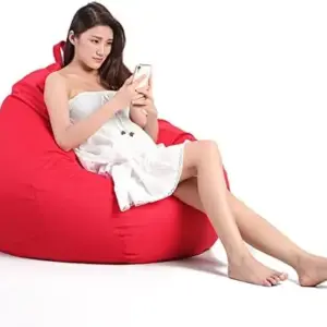 Lazy Sofas Bean Bags Single Backrest Chairs Tatami Mats Bean Bags Chairs Unlined XxXL-120 * 160 cm Red (bez wypełnienia)