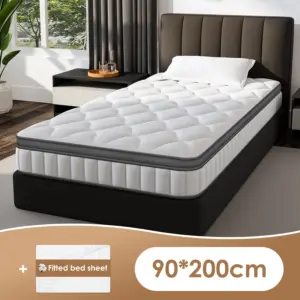Daccormax 90*200CM Single Mattress, Pocket Spring, Multi-Zone Spine Support, Silent & Anti-Interference
