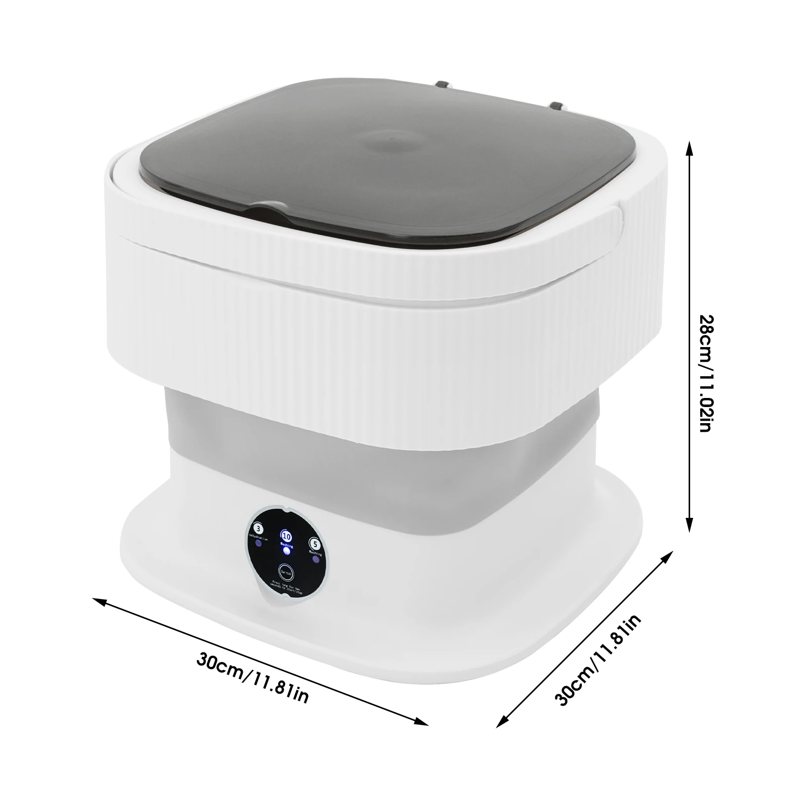 Portable Foldable Grey Washing Machine Mini Washing Machine Suitable for Families, Apartments, Dormitories And RVs 16 kf S7d641bb177324a1c8abcfbc11497647bj